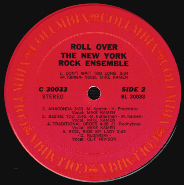 The New York Rock Ensemble : Roll Over (LP, Album)