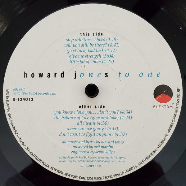 Howard Jones : One To One (LP, Album, Club)