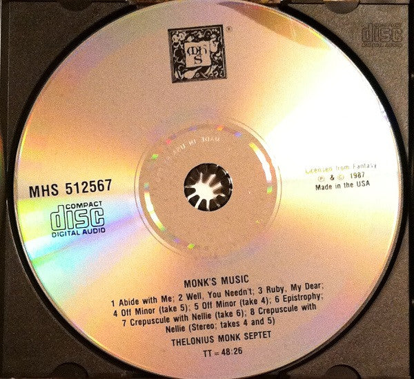 Thelonious Monk Septet : Monk's Music (CD, Album, RE, RM)