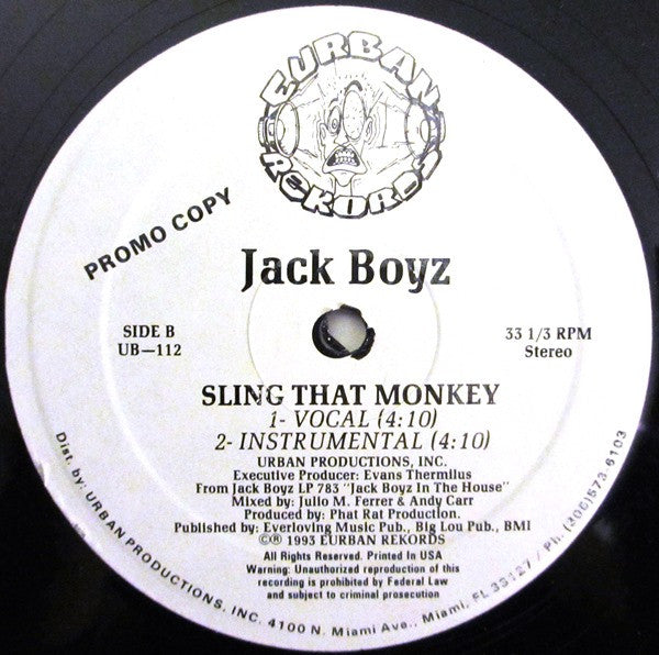 Jack Boyz : Let Me Check It (12", Promo)
