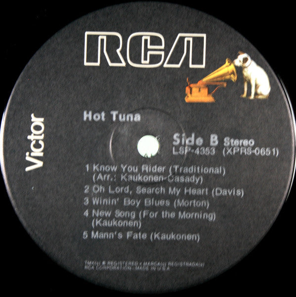 Hot Tuna : Hot Tuna (LP, Album, RE, Ind)