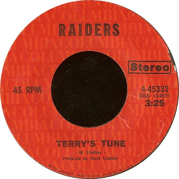 Raiders (2) : Indian Reservation / Terry's Tune (7", Single, RE, RP, Styrene, Ter)