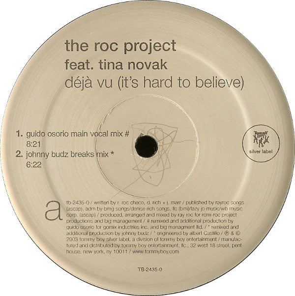 The Roc Project : Déjà Vu (It's Hard To Believe) (12")