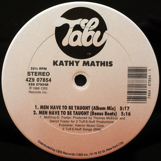 Kathy Mathis : Men Have To Be Taught (12")