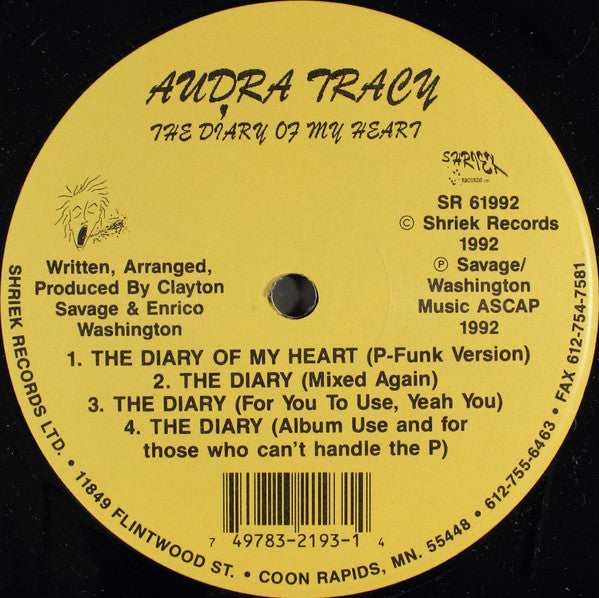 Audra Tracy : The Diary Of My Heart (12")