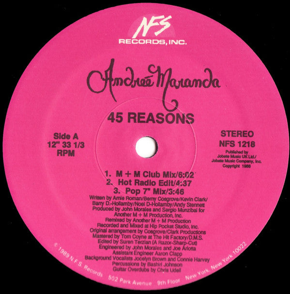 Andreé Maranda : 45 Reasons (12")