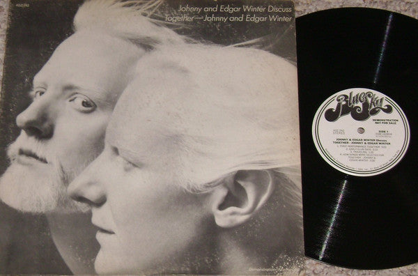 Johnny Winter & Edgar Winter : Johnny And Edgar Winter Discuss Together (LP, Promo)
