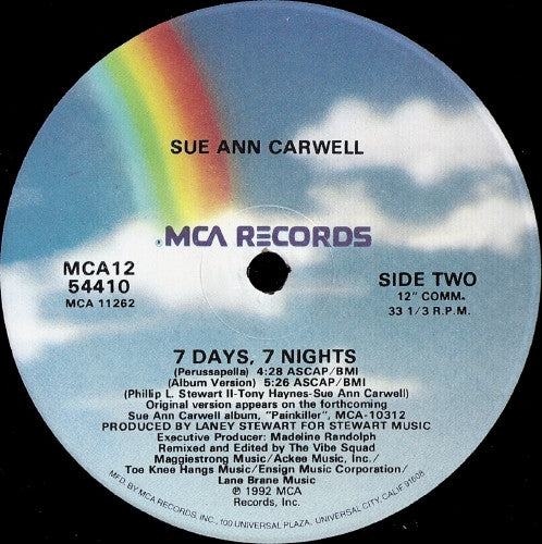Sue Ann Carwell : 7 Days, 7 Nights (12")