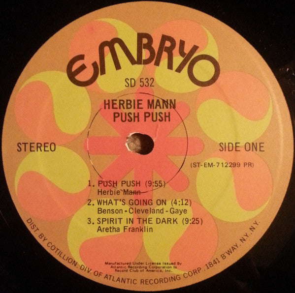 Herbie Mann : Push Push (LP, Album, Club, PR,)
