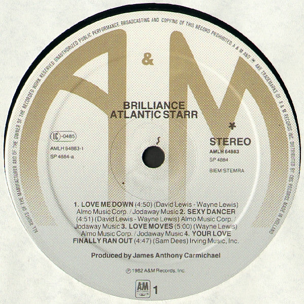 Atlantic Starr : Brilliance (LP, Album)