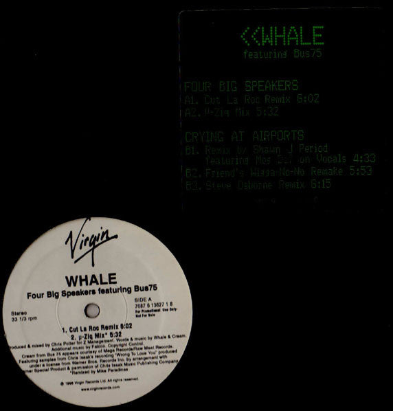 Whale Featuring Bus75 : Four Big Speakers / Crying At Airports (12", Promo)