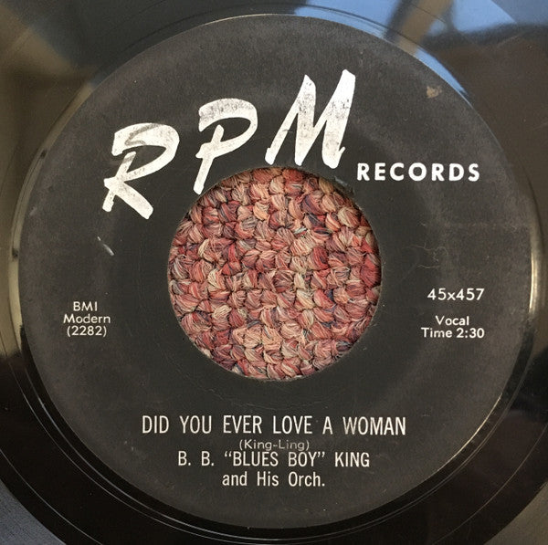 B. B. "Blues Boy" King And His Orch.* : Let's Do The Boogie (7", Single, Mono)