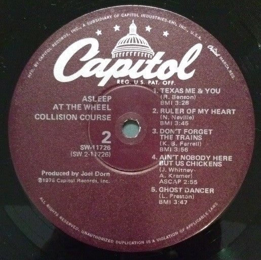 Asleep At The Wheel : Collision Course (LP, Album, Win)