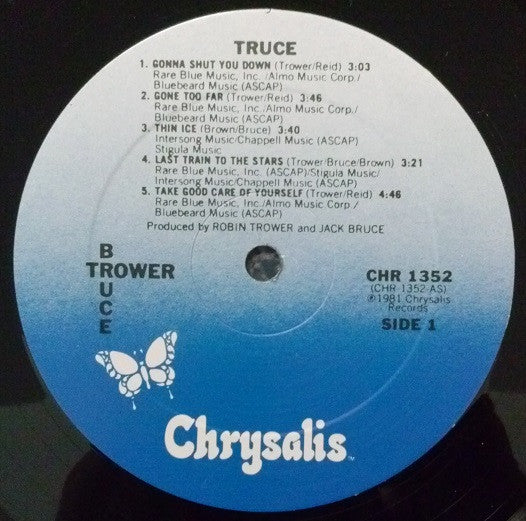 Robin Trower / Jack Bruce : Truce (LP, Album, Com)