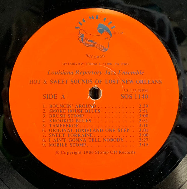 Louisiana Repertory Jazz Ensemble Of New Orleans* : Hot & Sweet Sounds Of Lost New Orleans (LP)