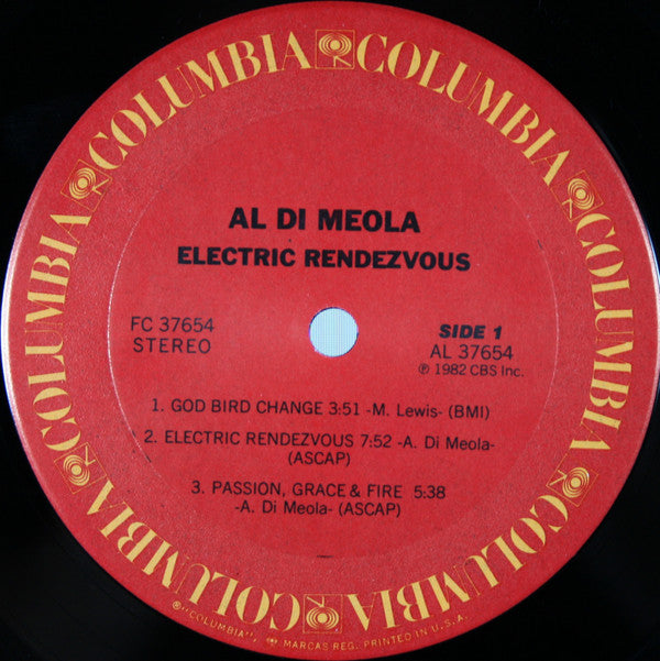 Al Di Meola : Electric Rendezvous (LP, Album, Pit)