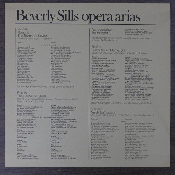 Beverly Sills : Opera Arias (LP, Album, RE)