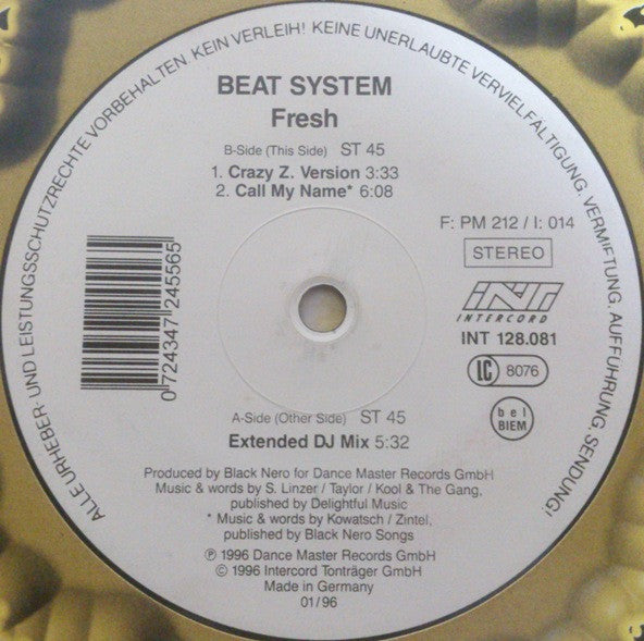 Beat System : Fresh (12")