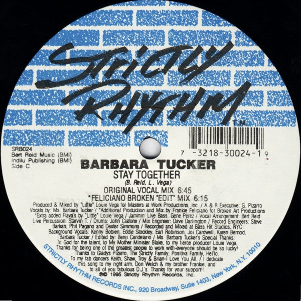 Barbara Tucker : Stay Together (2x12")