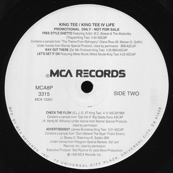 King Tee : King Tee IV Life (LP, Album, Promo)