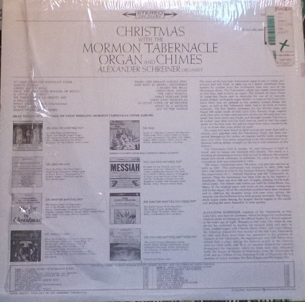 Mormon Tabernacle Organ And Chimes, Alexander Schreiner : Christmas With The Mormon Tabernacle Organ And Chimes (LP, RE)