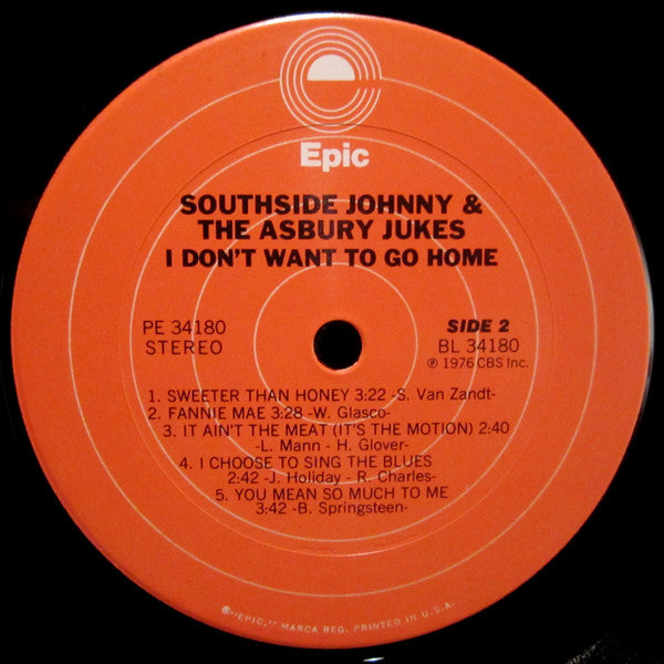 Southside Johnny & The Asbury Jukes : I Don't Want To Go Home (LP, Album, Pit)