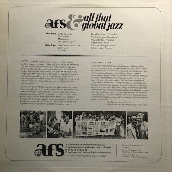 Eddie Locke Sextet : "Afs And All That Global Jazz" (LP, Album)