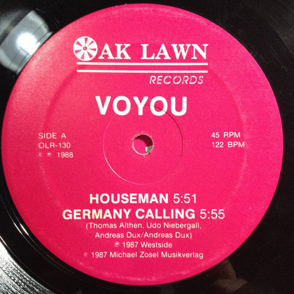 Voyou : Houseman / Germany Calling (12")