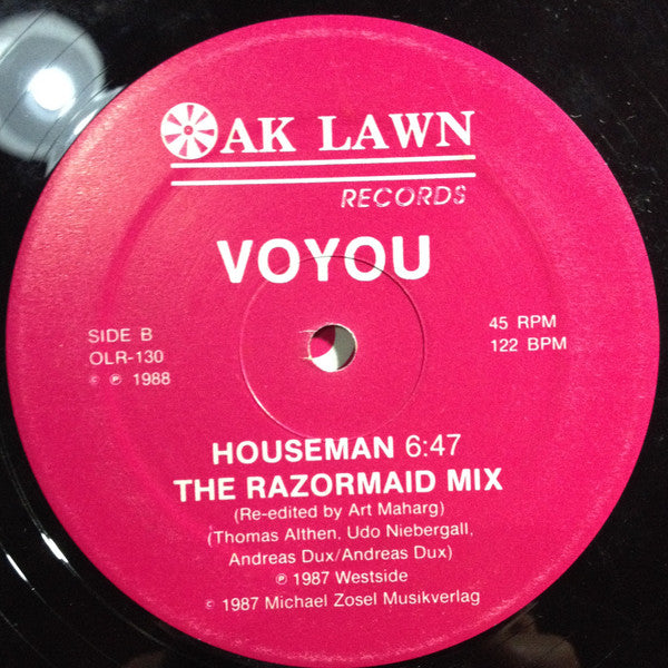 Voyou : Houseman / Germany Calling (12")