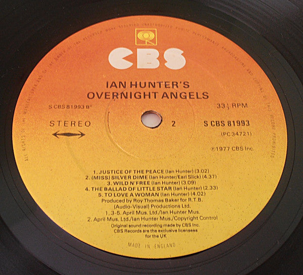 Ian Hunter : Overnight Angels (LP, Album)