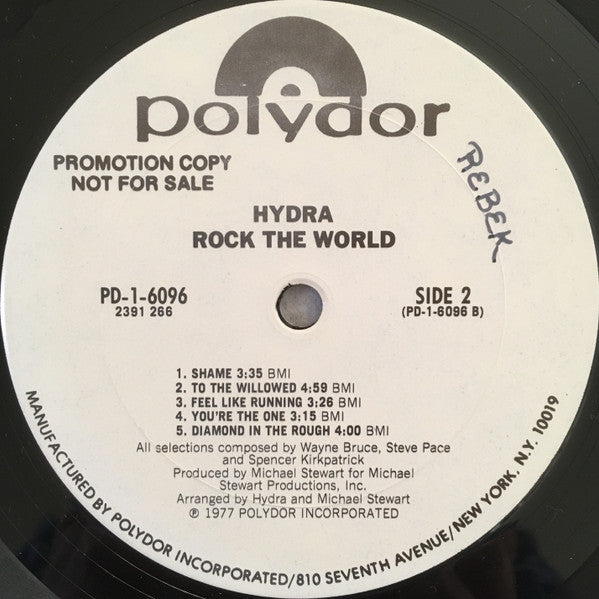 Hydra (13) : Rock The World (LP, Album, Promo)