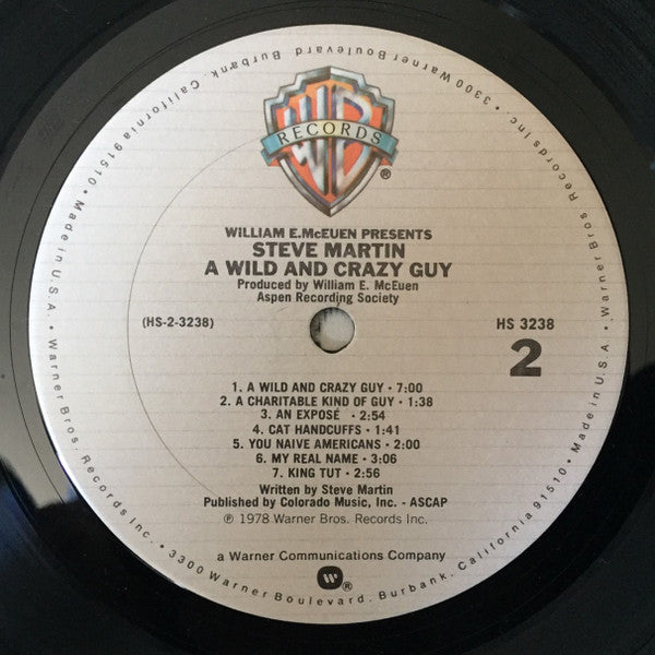 Steve Martin (2) : A Wild And Crazy Guy (LP, Album, Club, RE, San)