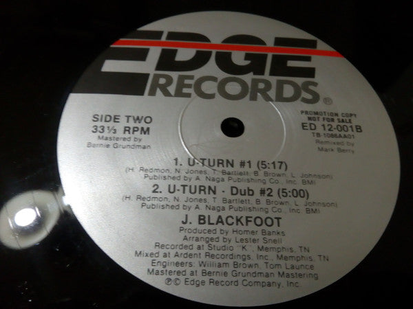 J. Blackfoot : U-Turn (12", Promo)