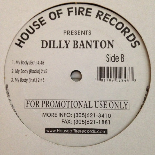 Dilly Banton : My Body (12", Maxi, Promo)
