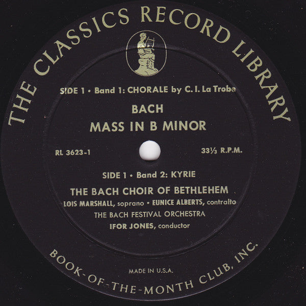 Bach* / The Bach Choir Of Bethlehem : B Minor Mass (3xLP, Mono + Box)