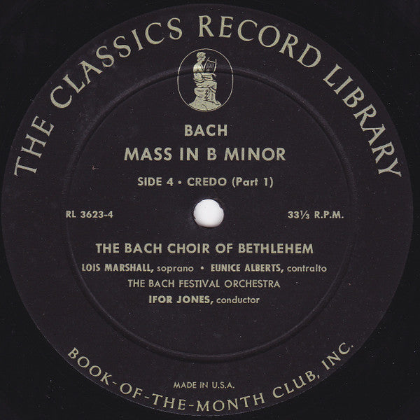 Bach* / The Bach Choir Of Bethlehem : B Minor Mass (3xLP, Mono + Box)