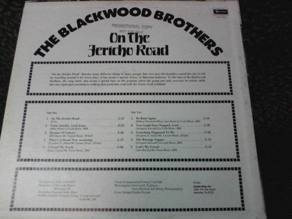 The Blackwood Brothers Quartet : On The Jericho Road (LP, Album, Promo)
