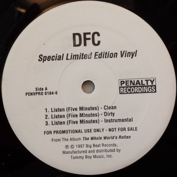DFC (2) : Listen (Five Minutes) / Blaugh (12", Ltd, Promo)