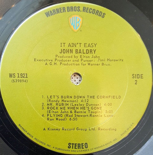 Long John Baldry : It Ain't Easy (LP, Album, San)