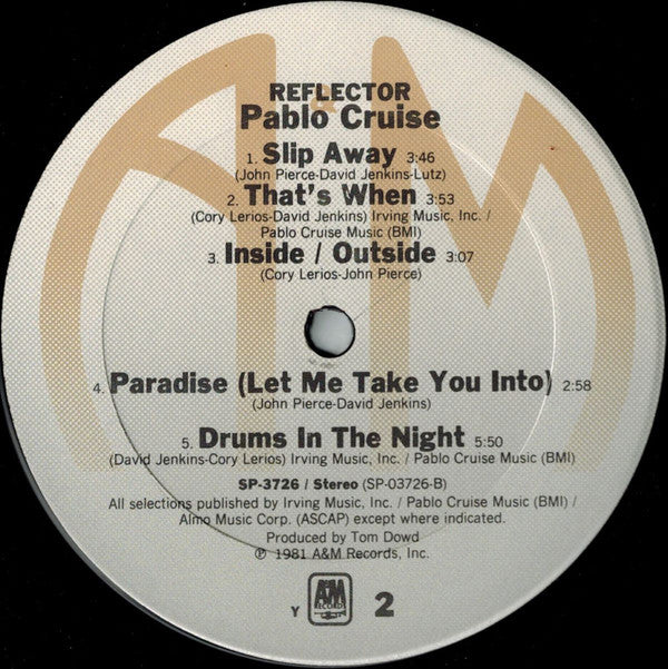 Pablo Cruise : Reflector (LP, Album, Ter)