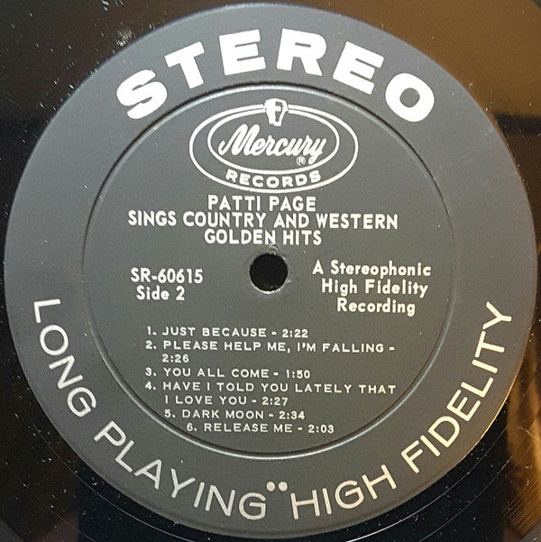 Patti Page : Patti Page Sings Country And Western Golden Hits (LP, Album)