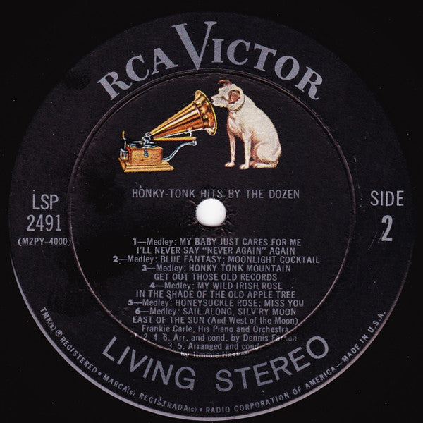 Frankie Carle, His Piano And Orchestra* : Honky-Tonk Hits By The Dozen (LP, Album)