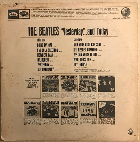 The Beatles : Yesterday And Today (LP, Album, Comp, RE, Jac)
