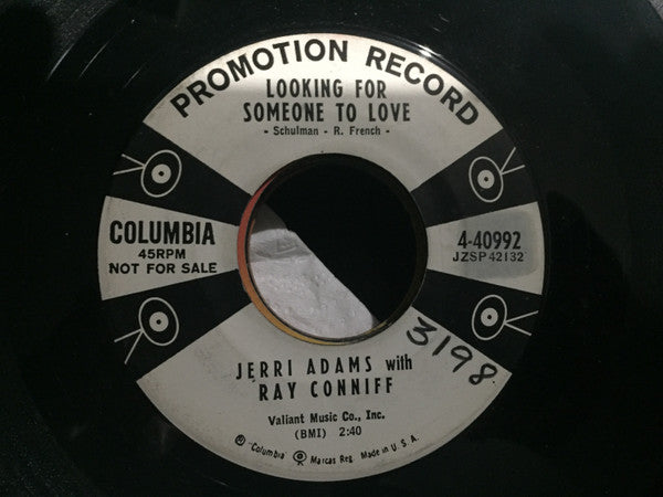 Jerri Adams, Ray Conniff : Looking For Someone To Love (7", Single, Promo)