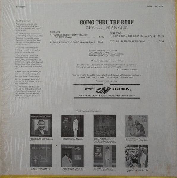 Rev. C.L. Franklin* : Going Thru The Roof (LP, Album)
