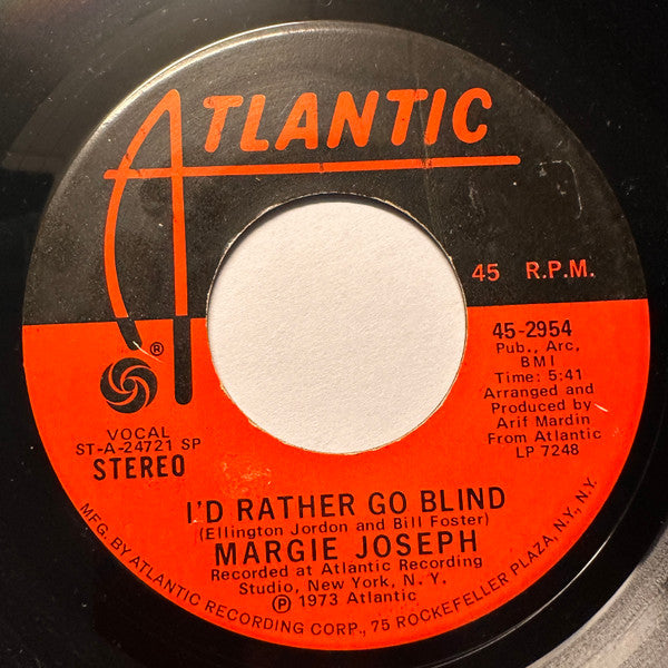 Margie Joseph : I'd Rather Go Blind (7", Single, PL)