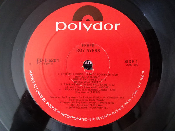 Roy Ayers : Fever (LP, Album, 72 )