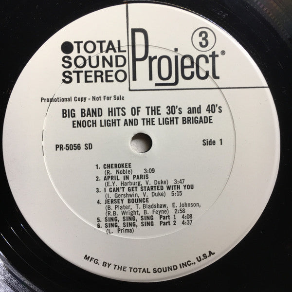 Enoch Light & The Light Brigade* : Big Band Hits Of The 30's & 40's (LP, Comp, Promo)