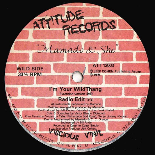 Mamado & She : I'm Your Wild Thang (12")