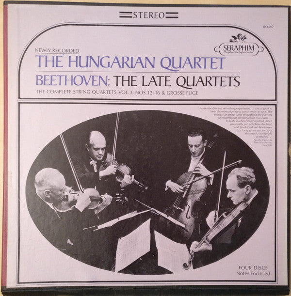 Beethoven*, The Hungarian Quartet : The Late Quartets (The Complete String Quartets, Vol. 3: Nos. 12-16 & Grosse Fuge) (4xLP + Box)